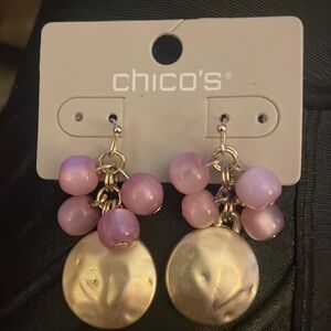 Chicos Trisha Violet Ice Cluster Earrings